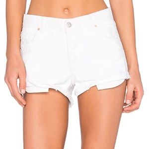 GRLFRND Mid Rise Adriana Slouchy Shorts White 24